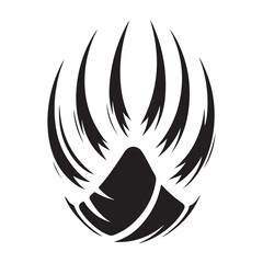 Powerful Bear Paw Claw Mark Vector Illustration for Brand Design