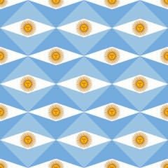 rhombus pattern of argentina flags. geometric background for decoration. vector illustration