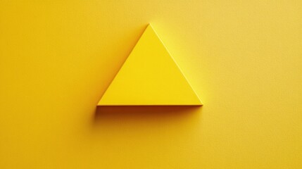 Yellow Triangle on Yellow Background.