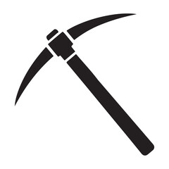 Illustration of a Mining Pickaxe Tool for Rock and Mineral Excavation