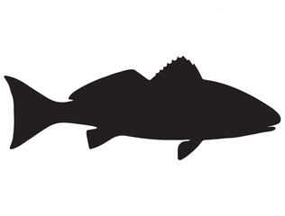 RED DRUM FISH SILHOUETTE