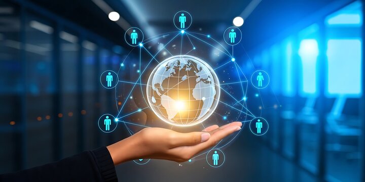 Global network connection technology and social network concept - Powered by Adobe