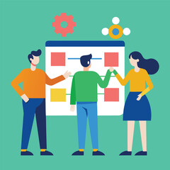 Collaborative Teamwork Project Planning and Strategy Session with Diverse Team Members