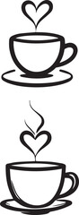 Obraz premium A heart-adorned coffee mug, overflowing with rich espresso beans, embodies the comforting ritual of a warm cafe breakfast