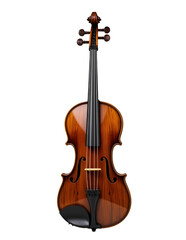 Fototapeta premium Elegant Antique Violin Standing Upright – Transparent Background PNG