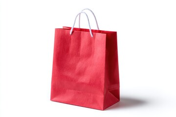 Shopping bag with handles isolated on white background