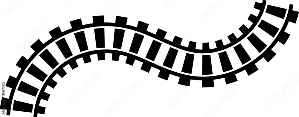 Poster railway train track vector route. rail line, subway map, and railroad elements for game ui and graph