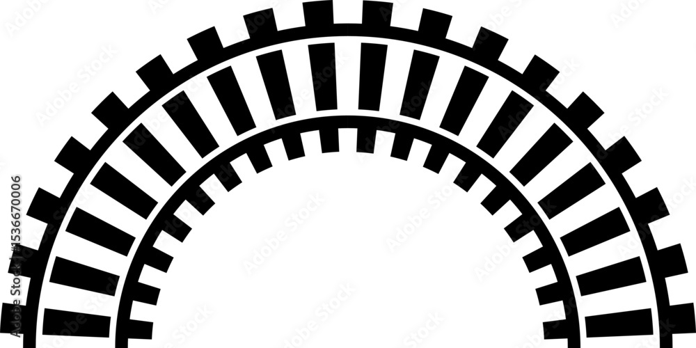 Poster railway train track vector route. rail line, subway map, and railroad elements for game ui and graph