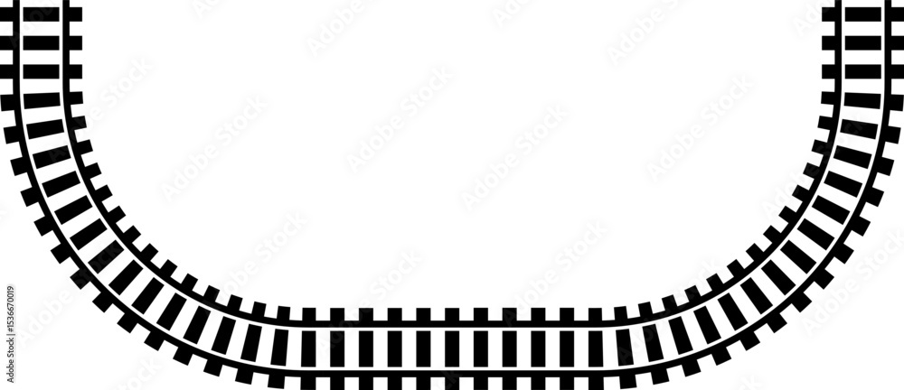 Poster railway train track vector route. rail line, subway map, and railroad elements for game ui and graph