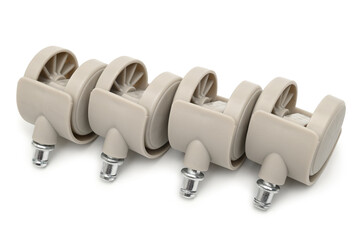Plastic furniture wheels