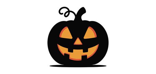 Smiling jack o lantern halloween pumpkin illustration