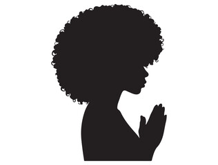 WOMAN PRAYING SILHOUETTE