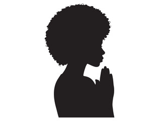 WOMAN PRAYING SILHOUETTE
