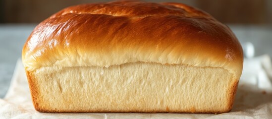 Close-up of a freshly baked loaf of crusty bread.