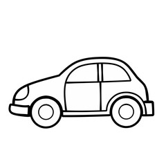 Line car isolated on white