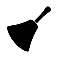 Obraz premium Silhouette of a simple handbell used for signaling or ringing purposes
