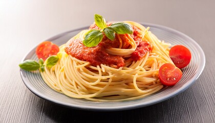 spaghetti and tomato sauce
