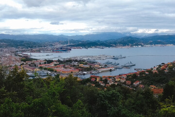 Panoramic Cityscape View Of La Spezia, Italy