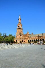 Obraz premium Seville, Spain 03.23.2019: Plaza de Espana of Sevilla 