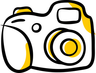 Silhouette of a Blue Camera on White Background – Minimalist Photography Equipment Icon, Modern Camera Shape, Abstract Photo Concept, Studio Light, Technology Symbol, Isolated Object
