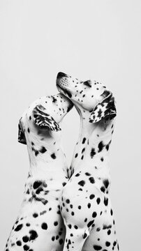 black and white dogs portrair