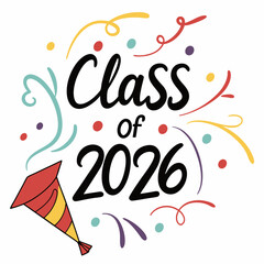 Class of 2026 graduation design element