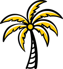 Silhouette of a Tropical Island at Sunset – Exotic Beach Landscape, Palm Trees, Seaside Horizon, Remote Nature Scene, Travel Destination, Island Paradise, Ocean View, Minimali
