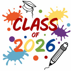Class of 2026 graduation design element