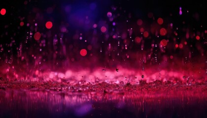 vibrant magenta water splash over shimmering red surface with glowing bokeh and suspended droplets, ideal for abstract background, web design, or digital branding

