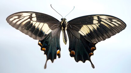 Obraz premium Stunning Closeup of Black and Yellow Butterfly Wings