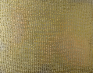 Decorative plaster texture, yellow ornamental parget background. Modern interior pargeting, stucco