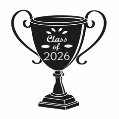 Class of 2026 graduation trophy award design element