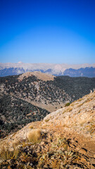 The view of the Taurus Mountains in Turkey