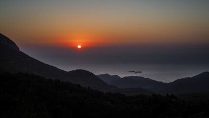 The view of the Taurus Mountains in Turkey