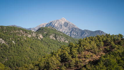 The view of the Taurus Mountains in Turkey