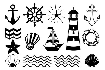 Abstract white shapes on black background