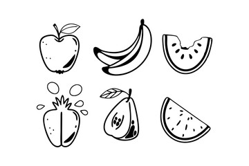 fruits and vegetables icons