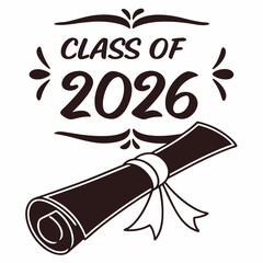 Class of 2026 graduation diploma design