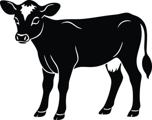 calf silhouette vector