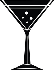 martini glass vector illustration