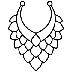 Scaly Pendant Line Art Icon