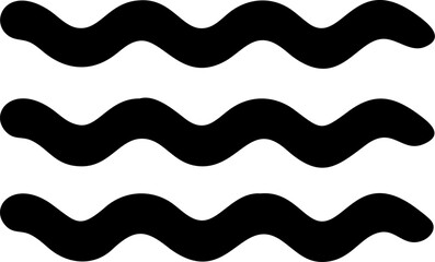 Silhouette of Ocean Waves – Abstract Sea Wave Outline, Minimalist Water Shape, Coastal Nature Design, Marine Theme, Calm Waterscape, Graphic Element for Backgrounds, Logos, and Prints
