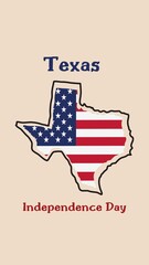Texas Map Illustration Texas Independence Day Instagram Story - 1