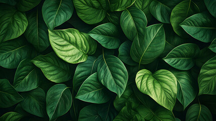 Lush Green Leaf Background Nature Texture Plants Foliage,