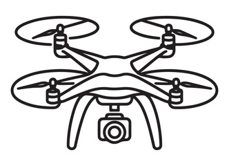 Modern Drone with Camera Illustration for Technology and Aerial Photography