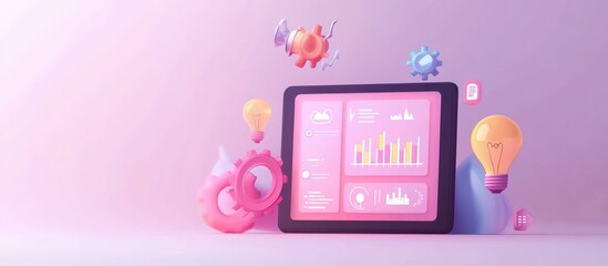 Modern tech dashboard with creative elements