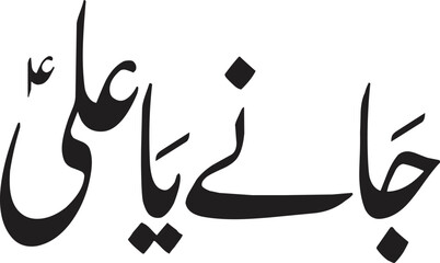 Elegant Calligraphy Jan e Ali in Arabic Script