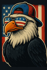 Patriotic eagle usa vector illustration