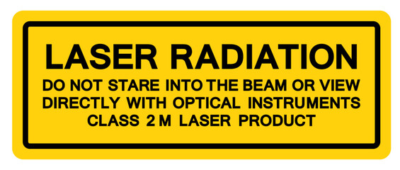 Laser Radiation Do Not Stare to To Beam Symbol Sign,Vector Illustration, Isolate On White Background Label.EPS10