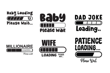 Funny Loading Bar Quote Set